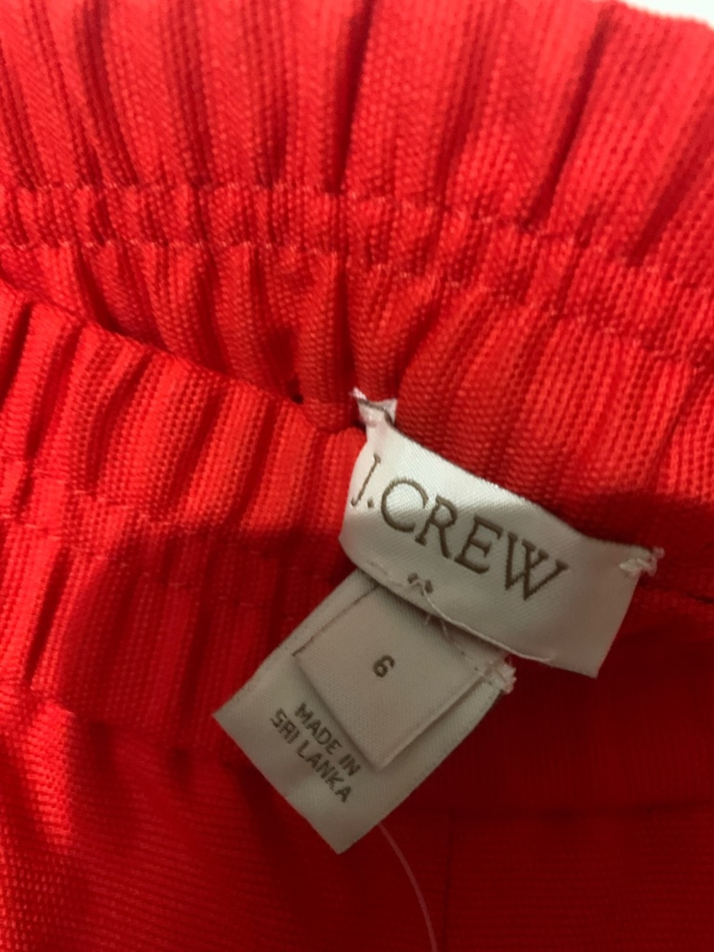 J. Crew Bright Red Elastic-Waist Athletic/Casual Shorts - Picture 2 of 4